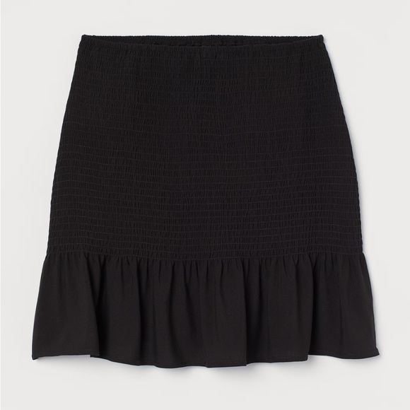 H&M Dresses & Skirts - h&m divided black smocked ruffle skirt